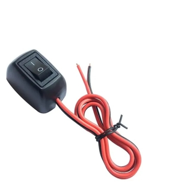 Botão / Interruptor Tic Tac Retangular Com Fio Slim - 2 Polos.