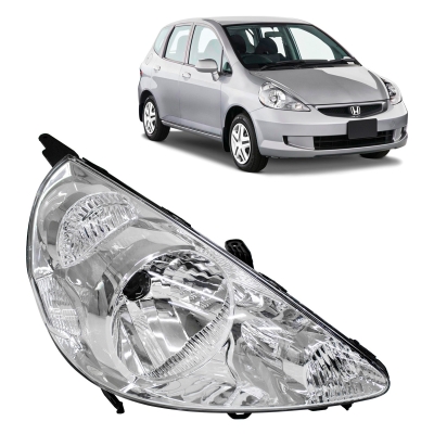 Farol Máscara Cromada | Honda Fit 2003/3008 - Lado Direito