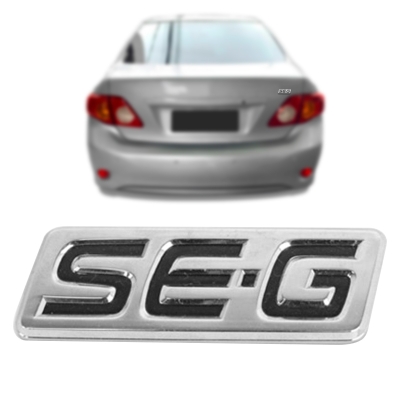 Emblema 'SE-G' - Toyota Corolla 2009/2014 - Preto / Cromado