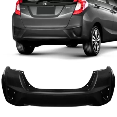 Parachoque - Honda Fit 2014/2017 - Traseiro / Preto / Liso