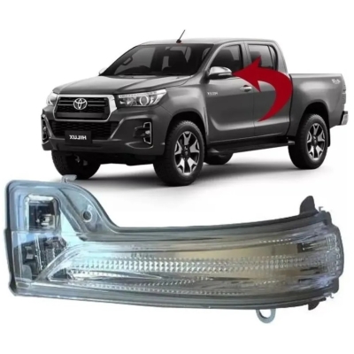 Pisca Do Espelho Retrovisor Lente Cristal Toyota Hilux Após 2016 Lado Esquerdo
