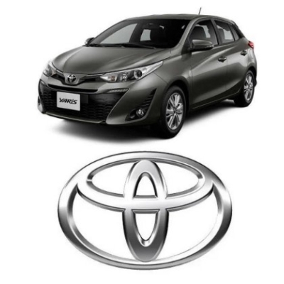 Emblema Grade Logo Toyota Yaris Após 2018 Cromado