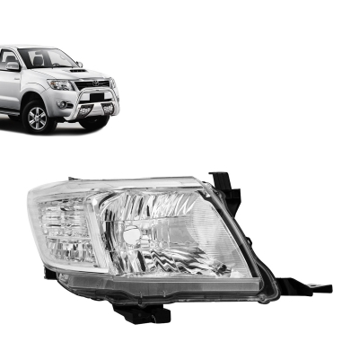 Farol Máscara Cromada | Toyota Hilux 2012/2016 - Lado Direito