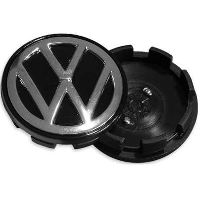 Calota Do Centro De Roda 51mm - Modelo Vw - Com Botton Vw Cromado - Emblemax 1015110. (Unidade)