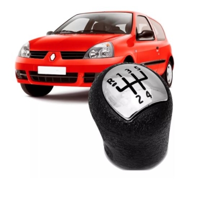 Bola Manopla Cambio Marcha Lente prata Clio 2005 06 07 08 09 10 11 12 13 14 15 16