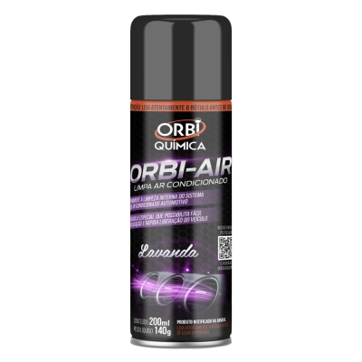 Limpa Sistema Do Ar Condicionado - Higienizador Na Fragrancia Lavanda - Orbi Air 200ml.