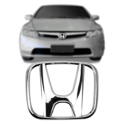 Emblema 'Logo Honda' - Honda Civic 2004/2006 / Fit 2004/2008 - Cromado / Grade Do Radiador