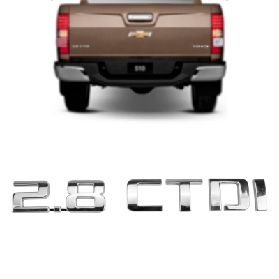 Emblema '2.8 CTDI' - Chevrolet S10 2016/2020 - Cromado