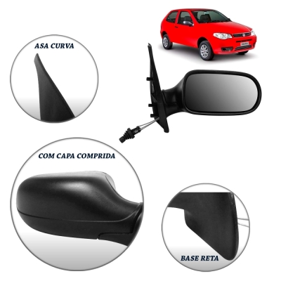 Retrovisor Externo - Fiat Palio / Strada 2008/2010 - Duas Portas / Com Controle / Direito (Carona)