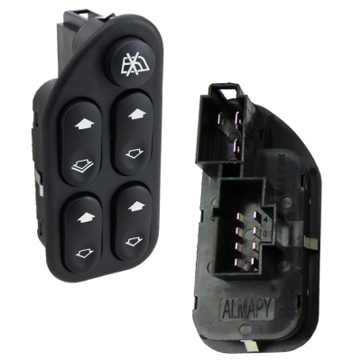 Interruptor Do Vidro Elétrico - Ford Fiesta Amazon 2003/2014 / Ecosport 2003/2007 / Ranger 2003/2012 - Quádruplo / Com Trava De Vidro / Dianteiro Esquerdo (Motorista)