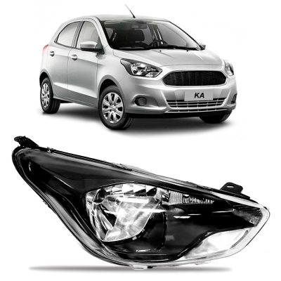 Farol Máscara Negra | Ford Ka 2015/2018 - Lado Direito