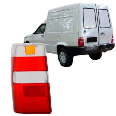 Lente Da Lanterna Traseira Fiat Fiorino 2004 A 2009 Acrilica Rubi/ Cristal Modelo Carto Lado Esquerdo