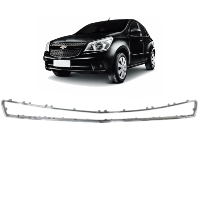 Moldura Da Grade Frontal Do Radiador - Chevrolet Agile / Montana 2010/2014 - Superior / Cromado