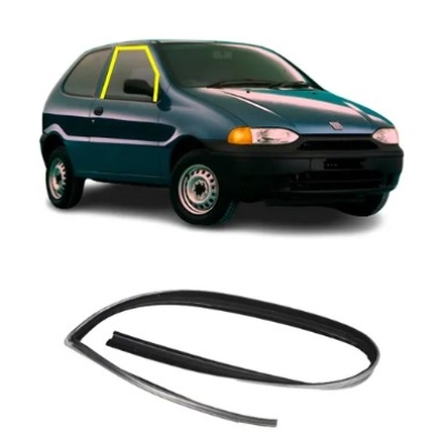 Borracha Vidro Porta Canaleta Fiat Palio Strada Até 2011 2 Portas Sem Pestana Lado Direito