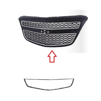 Moldura Da Grade Frontal Do Radiador - Chevrolet Agile / Montana 2010/2014 - Inferior / Cromado