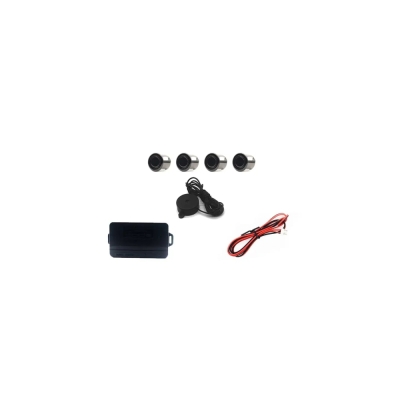 Sensor De Estacionamento Code 4 Pontas Preto Brilho (Sem Display Universal) - Kit.