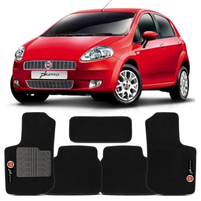 Tapete Personalizado Fiat Punto 2007/2011 - Preto