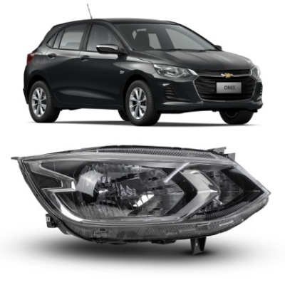 Farol Mascara Cromada Ônix 2020 A 2024 Sem Led Lado Direito