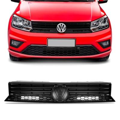 Grade Frontal Do Radiador - Volkswagen Gol / Voyage / Saveiro (Trend Line e Robust) 2018/2021 (G8) - Preta / Modelo Original / Sem Friso